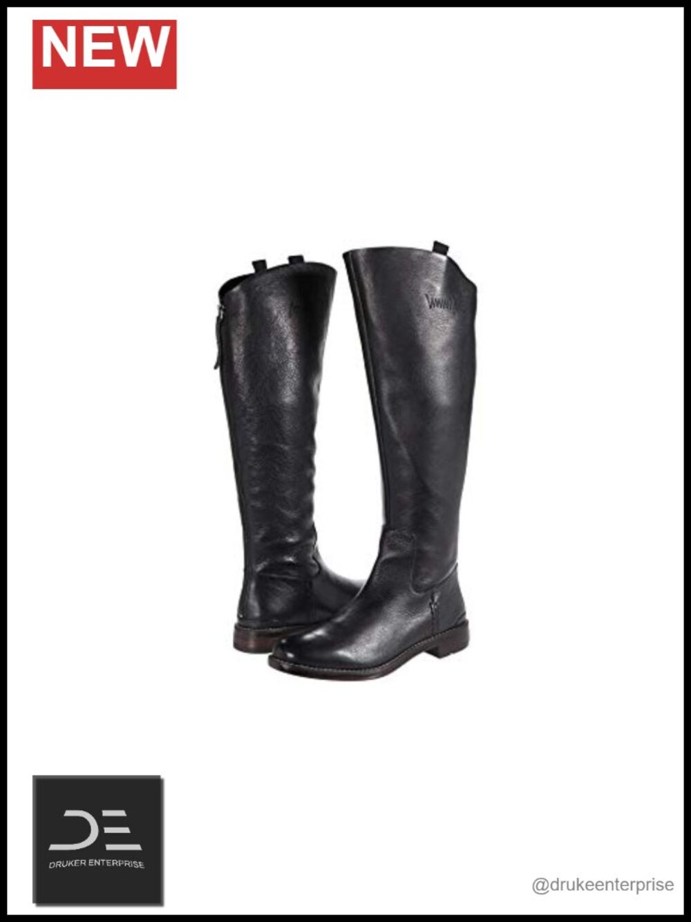 Franco Sarto Women's Knee High Flat Boots Leather Riding Boots Back Zip Almond